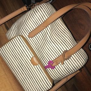 Fossil Satchel Purse & Large Clutch Wallet